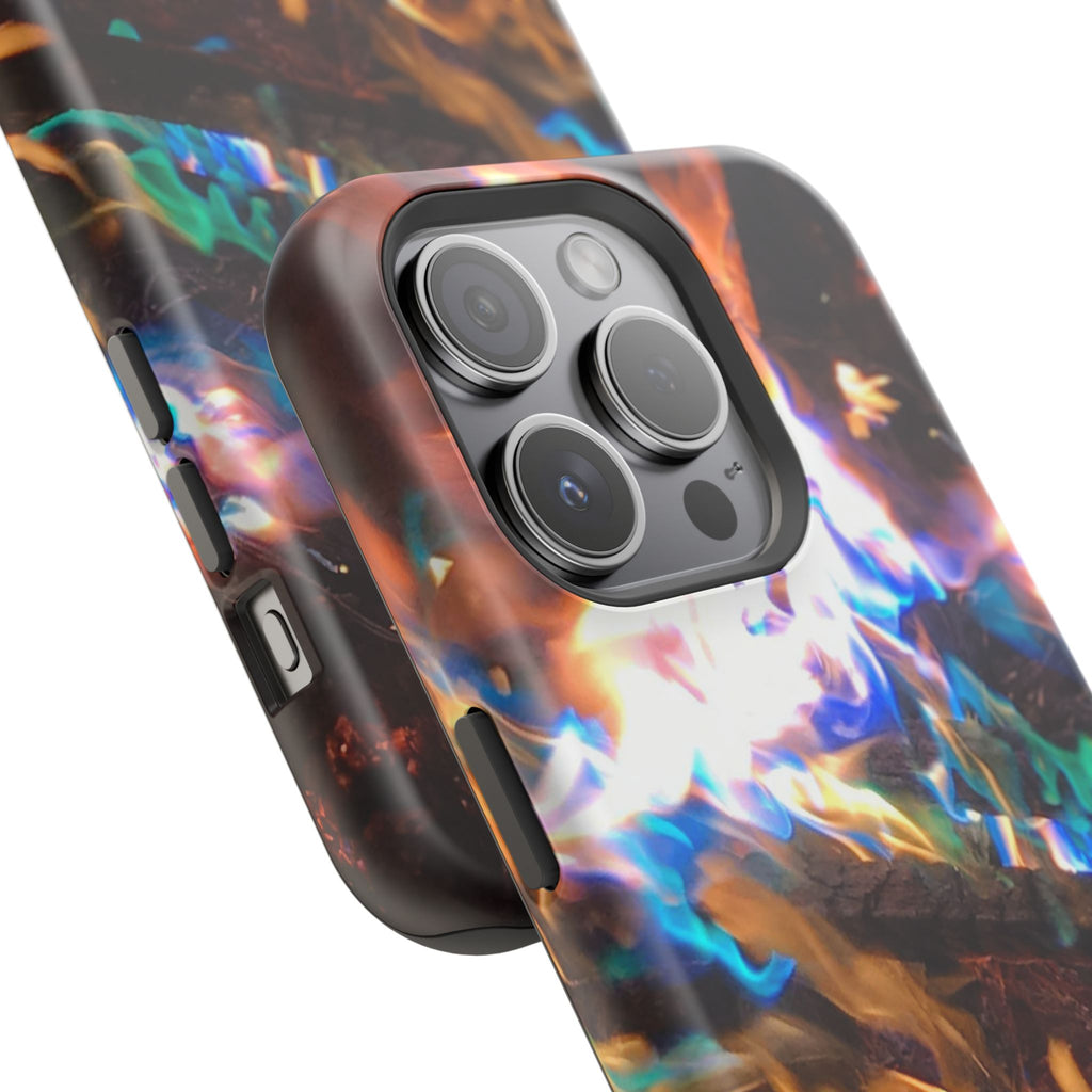 Aurora Flame Phone Case - Magnetic Impact-Resistant iPhone Cover