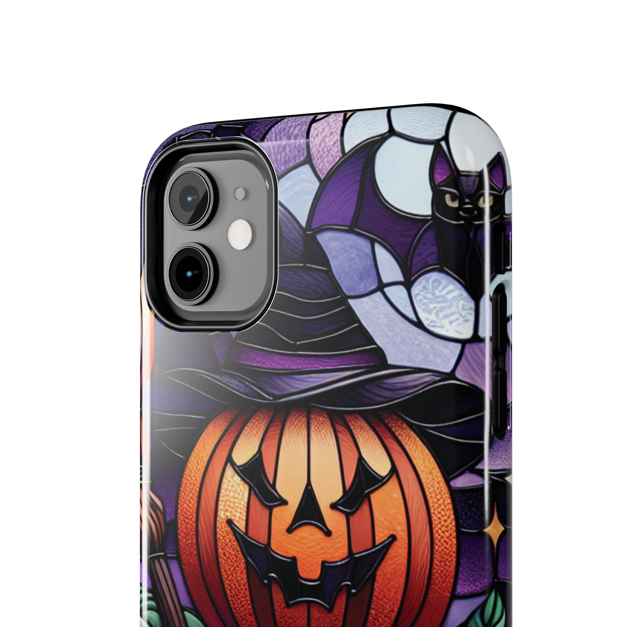 Halloween Jack-O'-Lantern Tough Phone Case — Spooky Pumpkin Witch Hat Design
