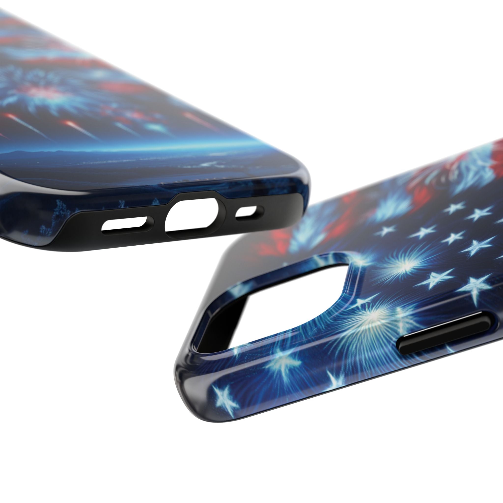 Patriotic Fireworks Phone Case, Independence Day, USA Pride, Tough Phone Cover, July 4th, Gift for Veterans
