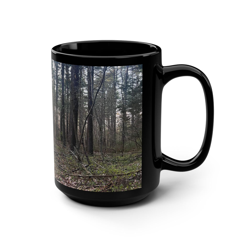 Peaceful - A Hunters Thoughts - Black Mug, 15oz