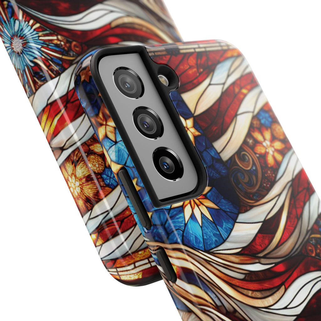 American by Nature Colorful Stained Glass Tough Phone Cases | Unique iPhone Covers, Protective Cases, Vibrant Designs, Gifts for Him/Her