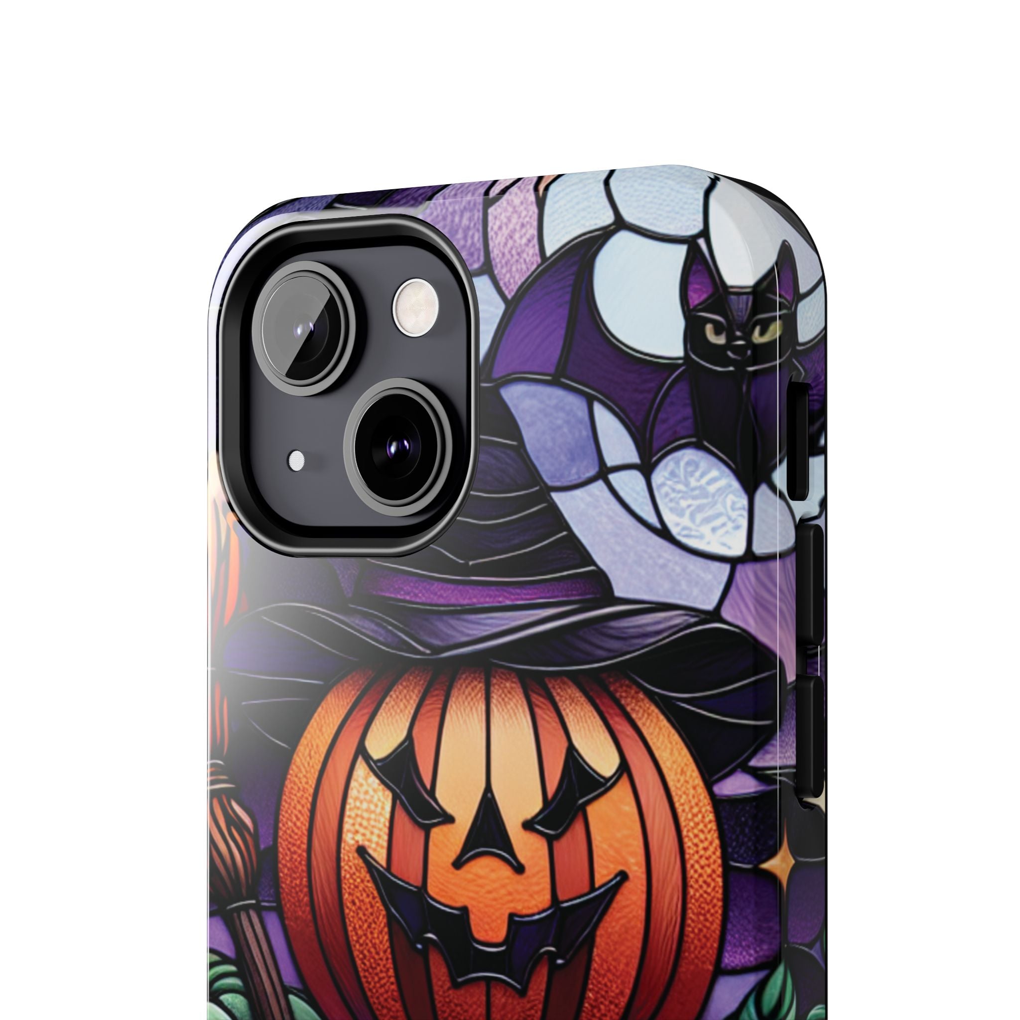 Halloween Jack-O'-Lantern Tough Phone Case — Spooky Pumpkin Witch Hat Design
