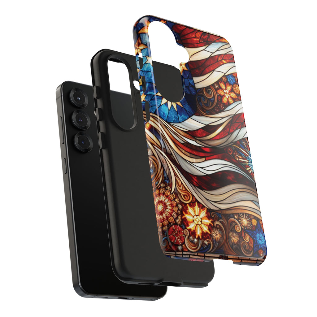 American by Nature Colorful Stained Glass Tough Phone Cases | Unique iPhone Covers, Protective Cases, Vibrant Designs, Gifts for Him/Her