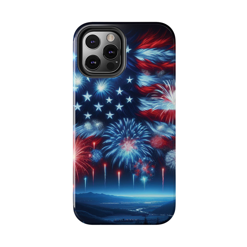 Patriotic Fireworks Phone Case, Independence Day, USA Pride, Tough Phone Cover, July 4th, Gift for Veterans