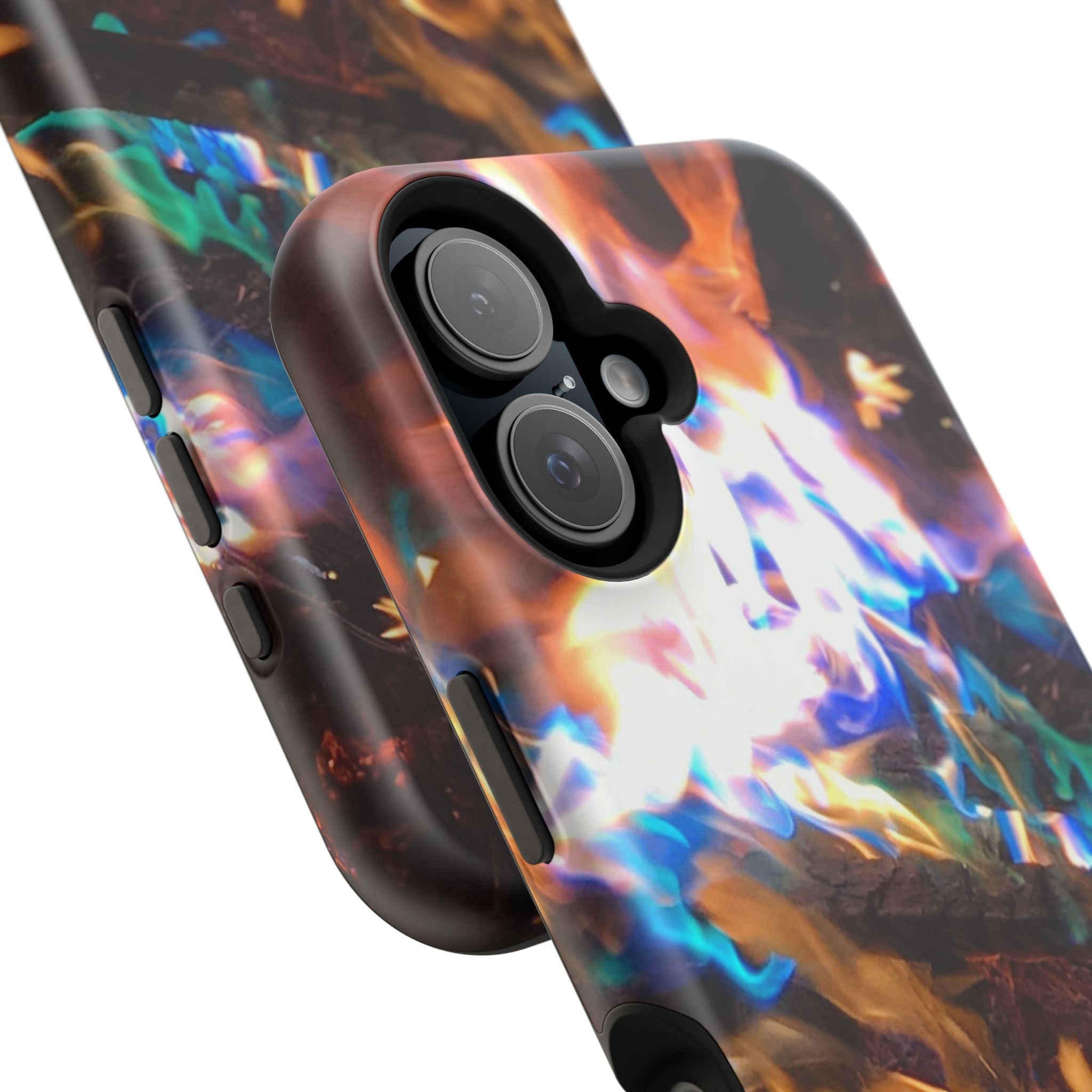 Aurora Flame Phone Case - Magnetic Impact-Resistant iPhone Cover