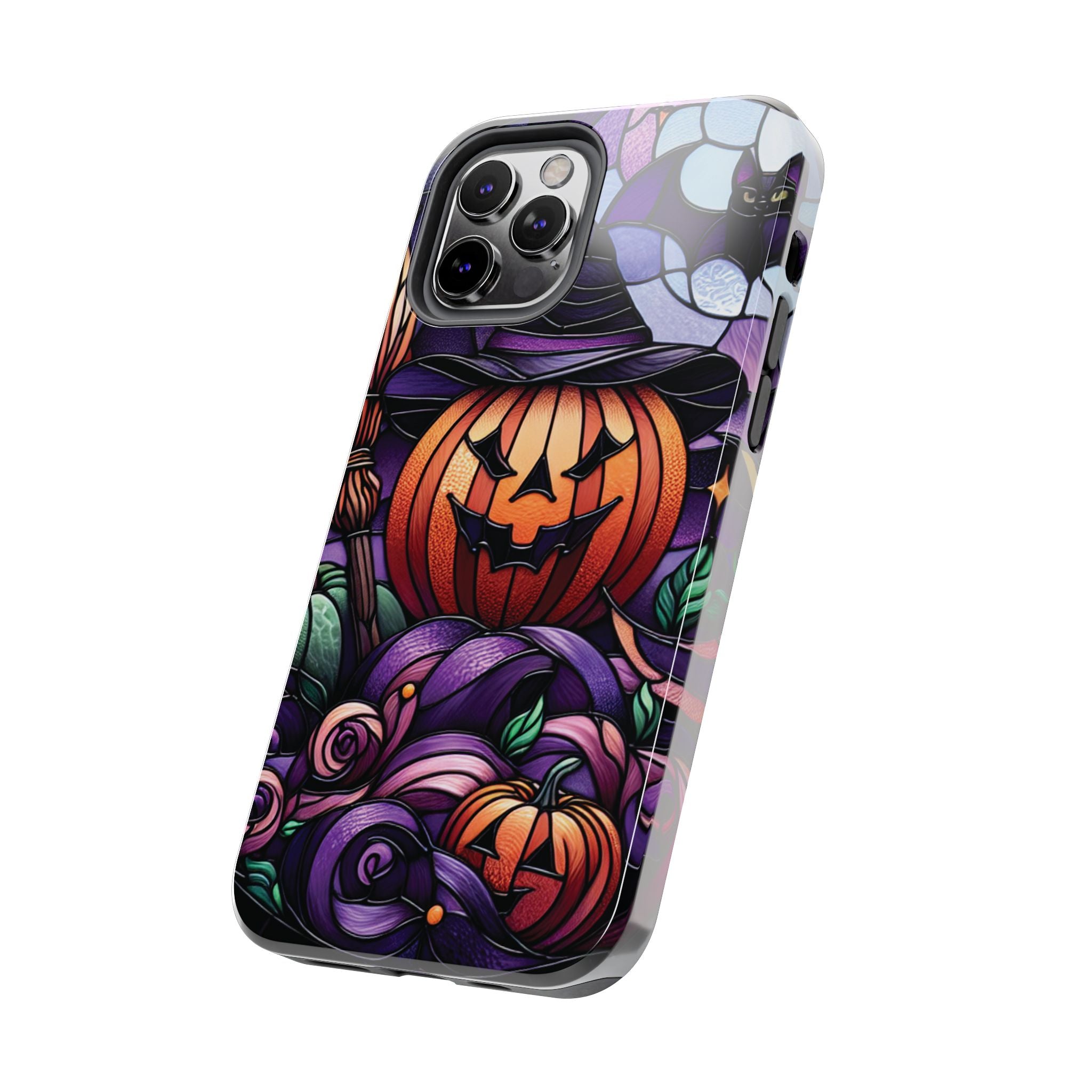 Halloween Jack-O'-Lantern Tough Phone Case — Spooky Pumpkin Witch Hat Design