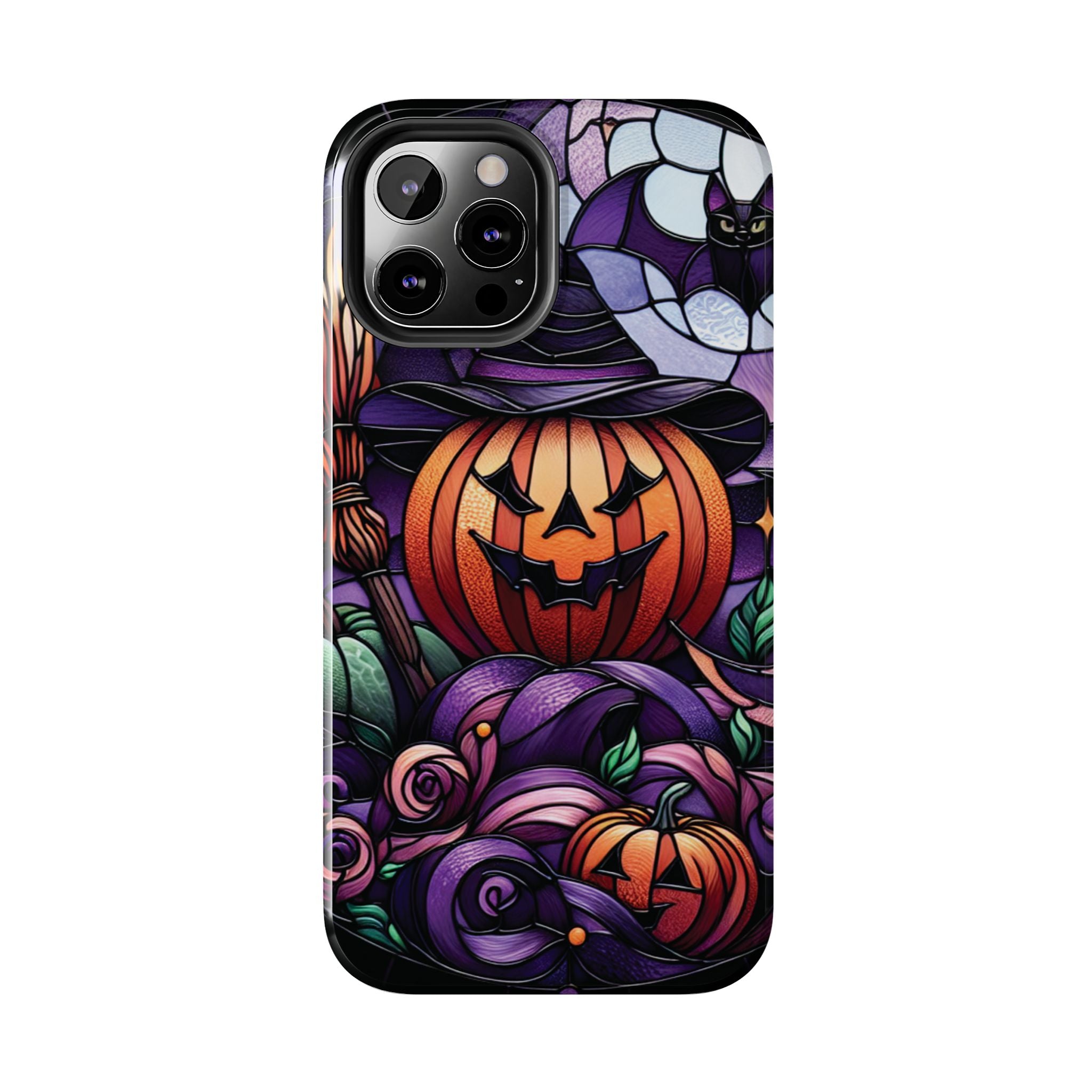 Halloween Jack-O'-Lantern Tough Phone Case — Spooky Pumpkin Witch Hat Design