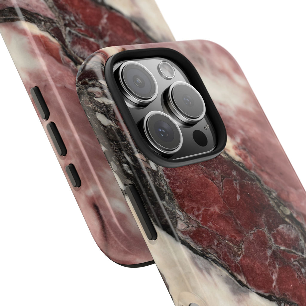 Red Marble Tough Phone Case — Protective Designer Phone Cover