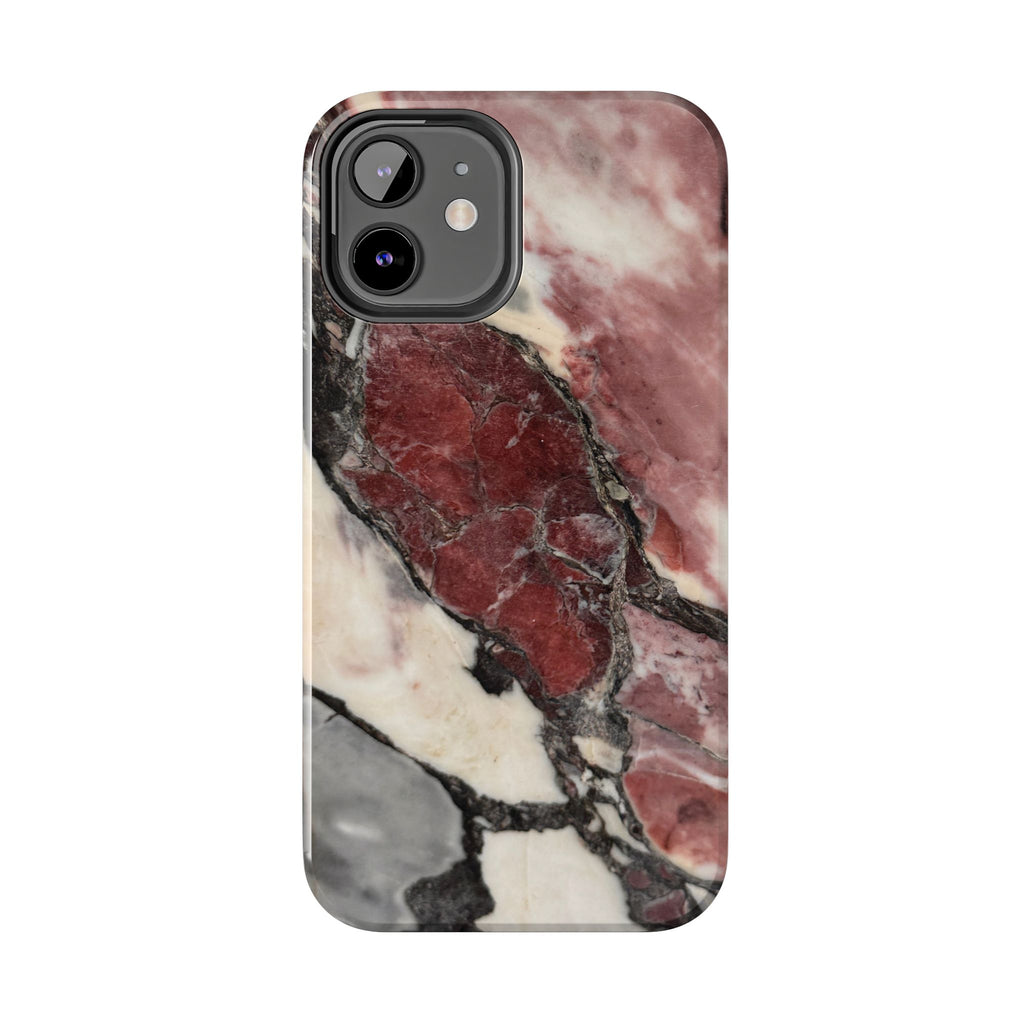 Red Marble Tough Phone Case — Protective Designer Phone Cover