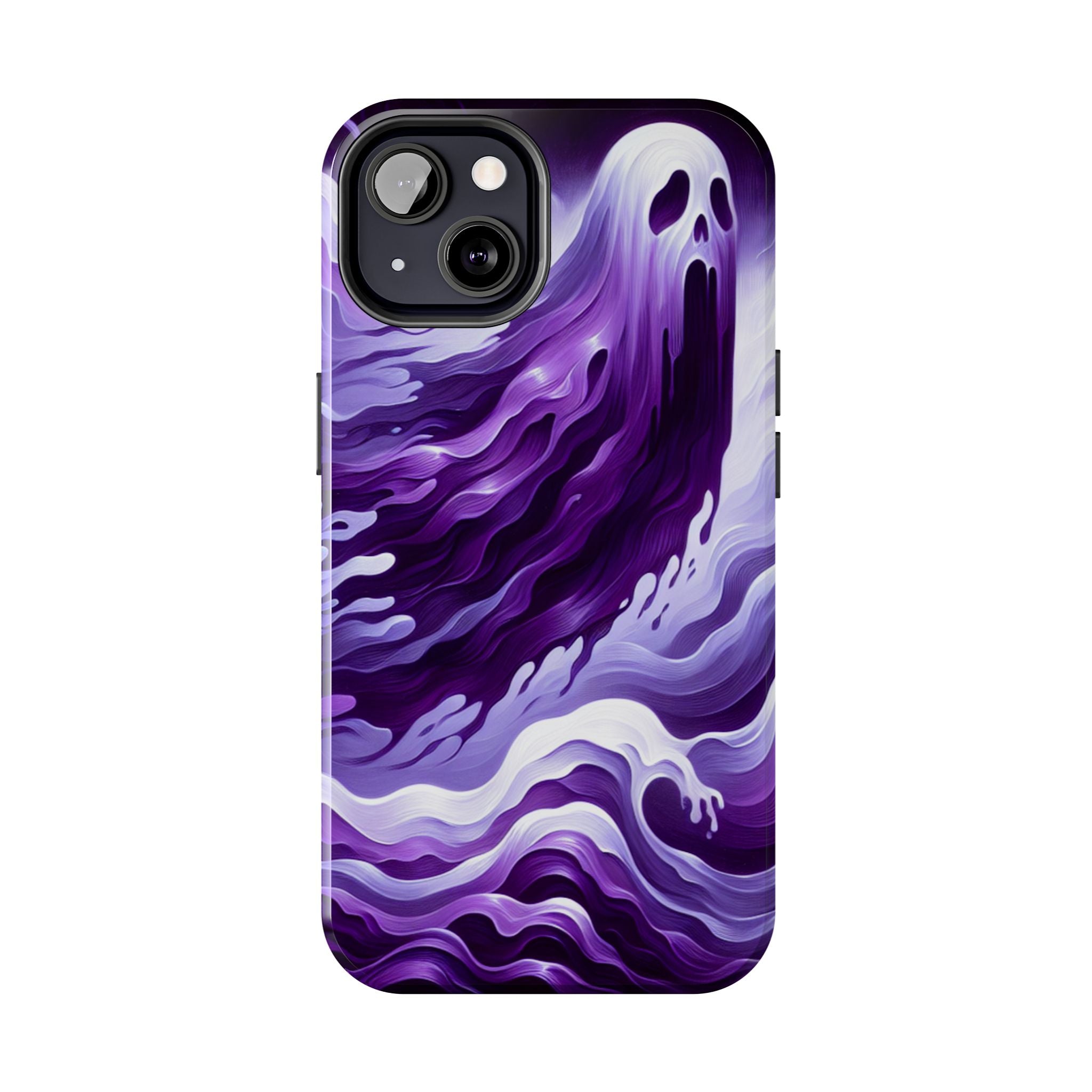Purple wavey ghosts! - Tough Phone Cases