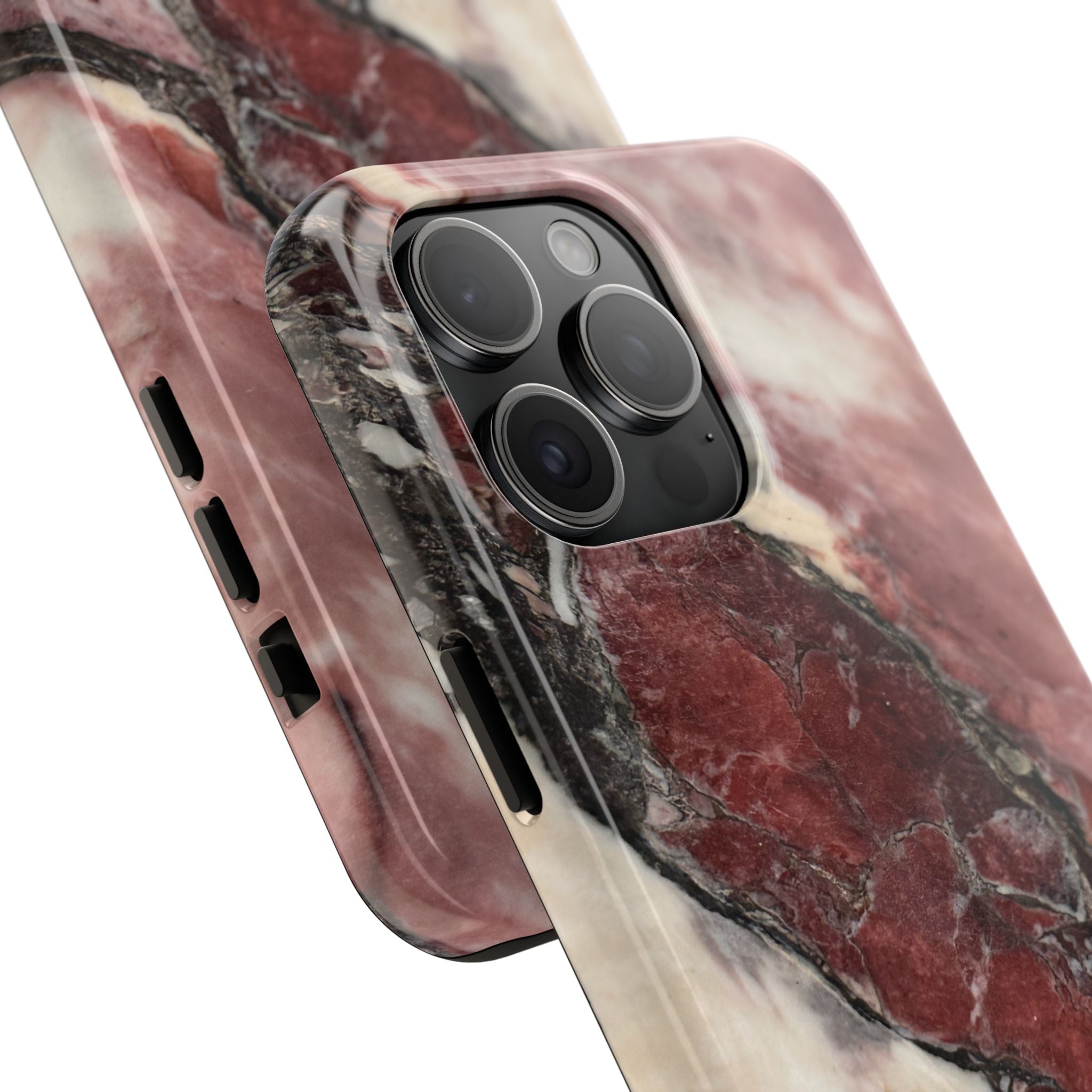 Red Marble Tough Phone Case — Protective Designer Phone Cover