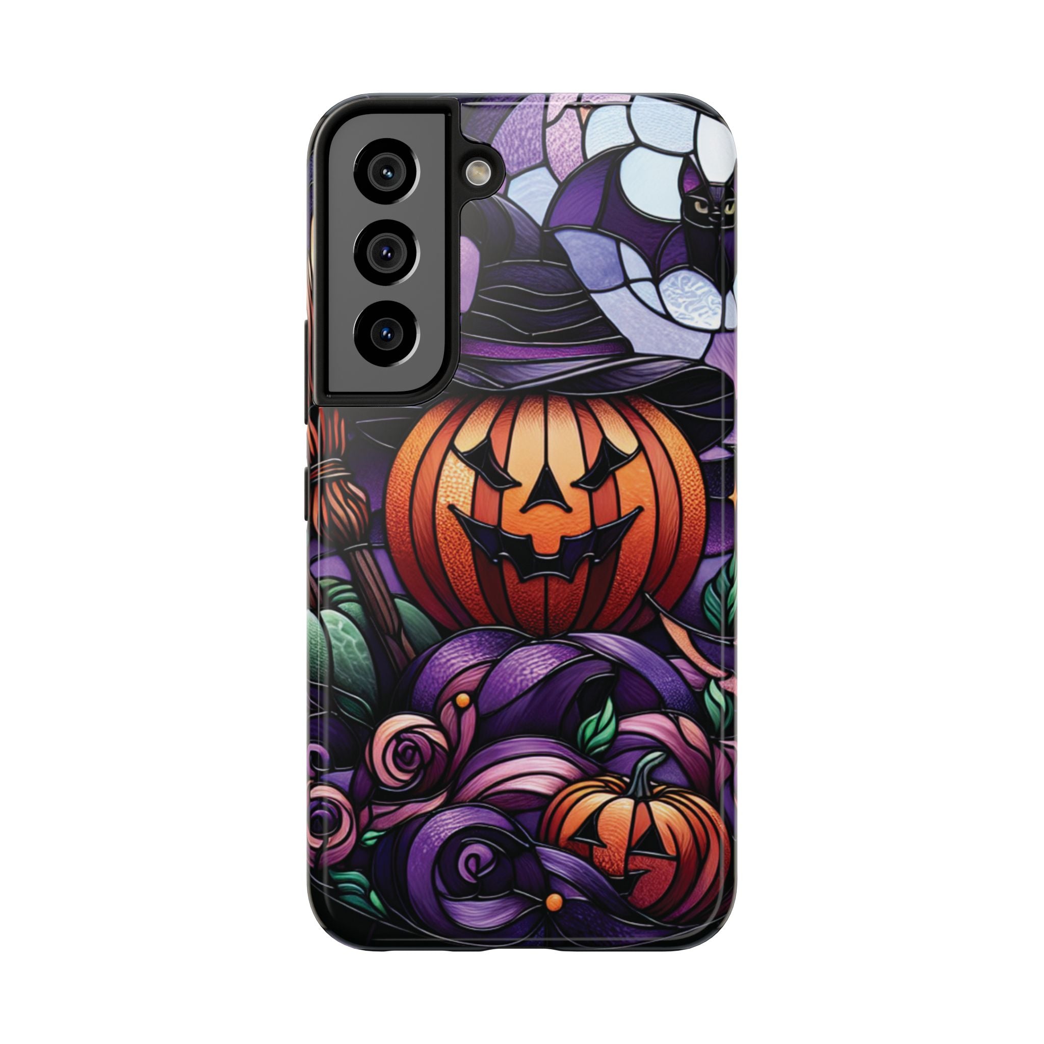 Halloween Jack-O'-Lantern Tough Phone Case — Spooky Pumpkin Witch Hat Design