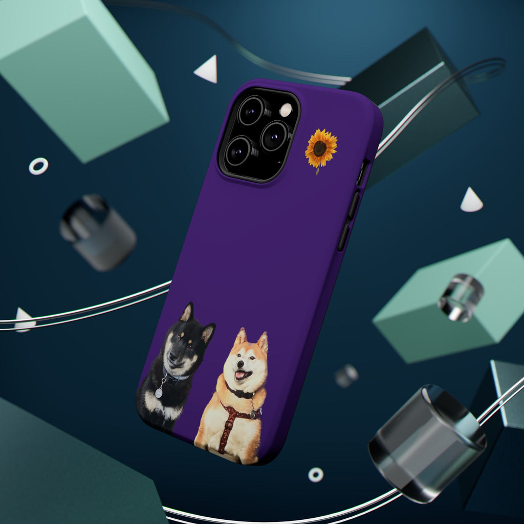 Shiba pair purple sunflower MagSafe Tough Cases