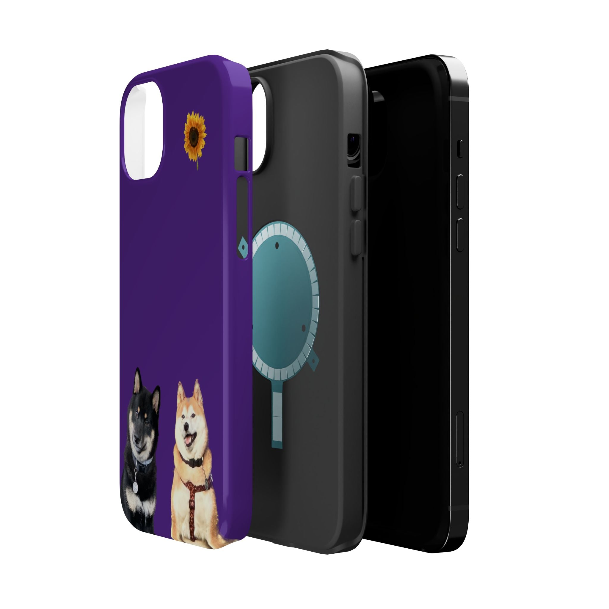 Shiba pair purple sunflower MagSafe Tough Cases