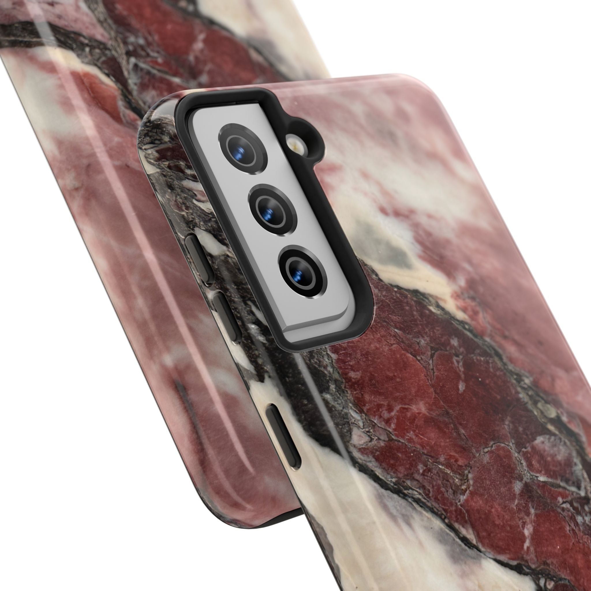 Red Marble Tough Phone Case — Protective Designer Phone Cover
