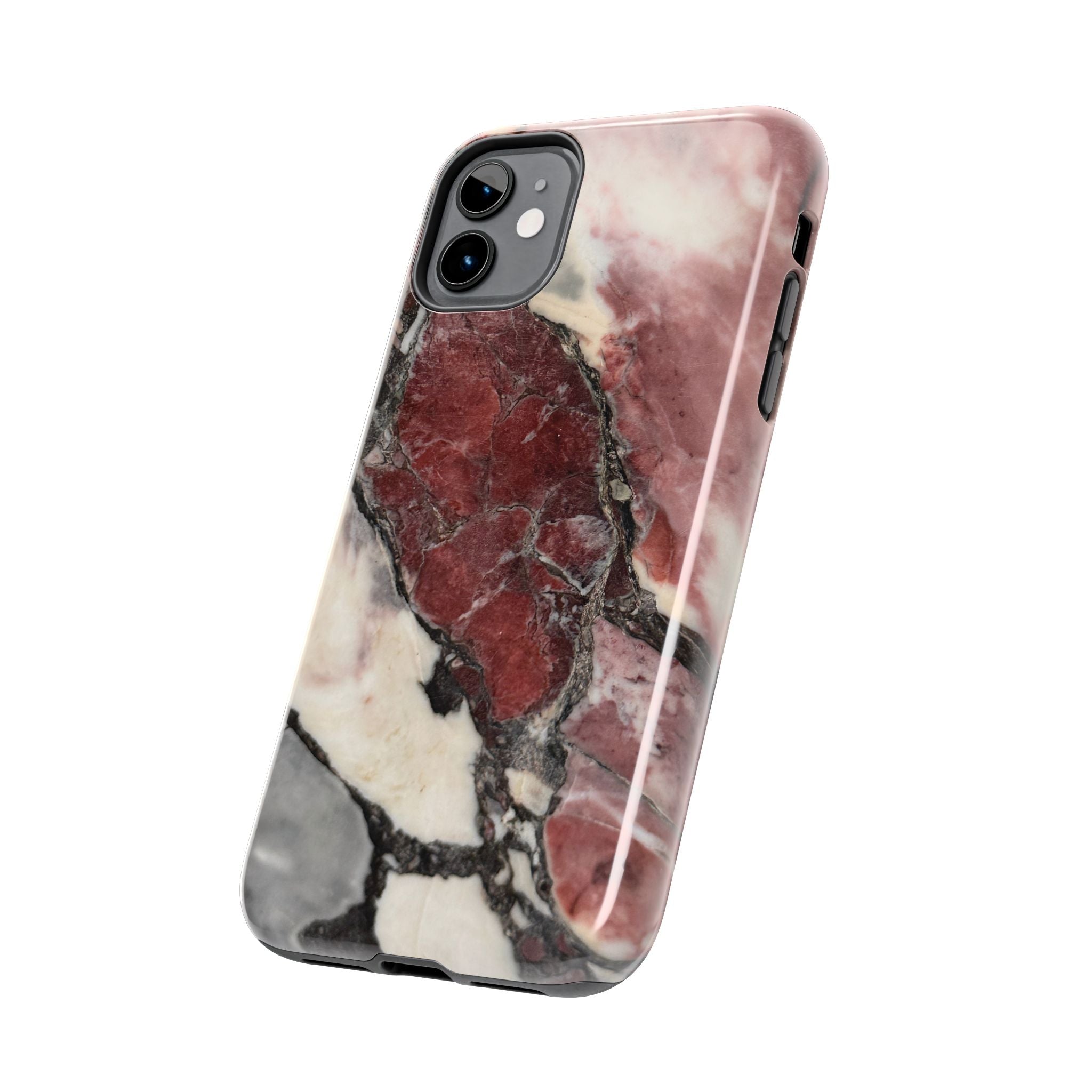 Red Marble Tough Phone Case — Protective Designer Phone Cover
