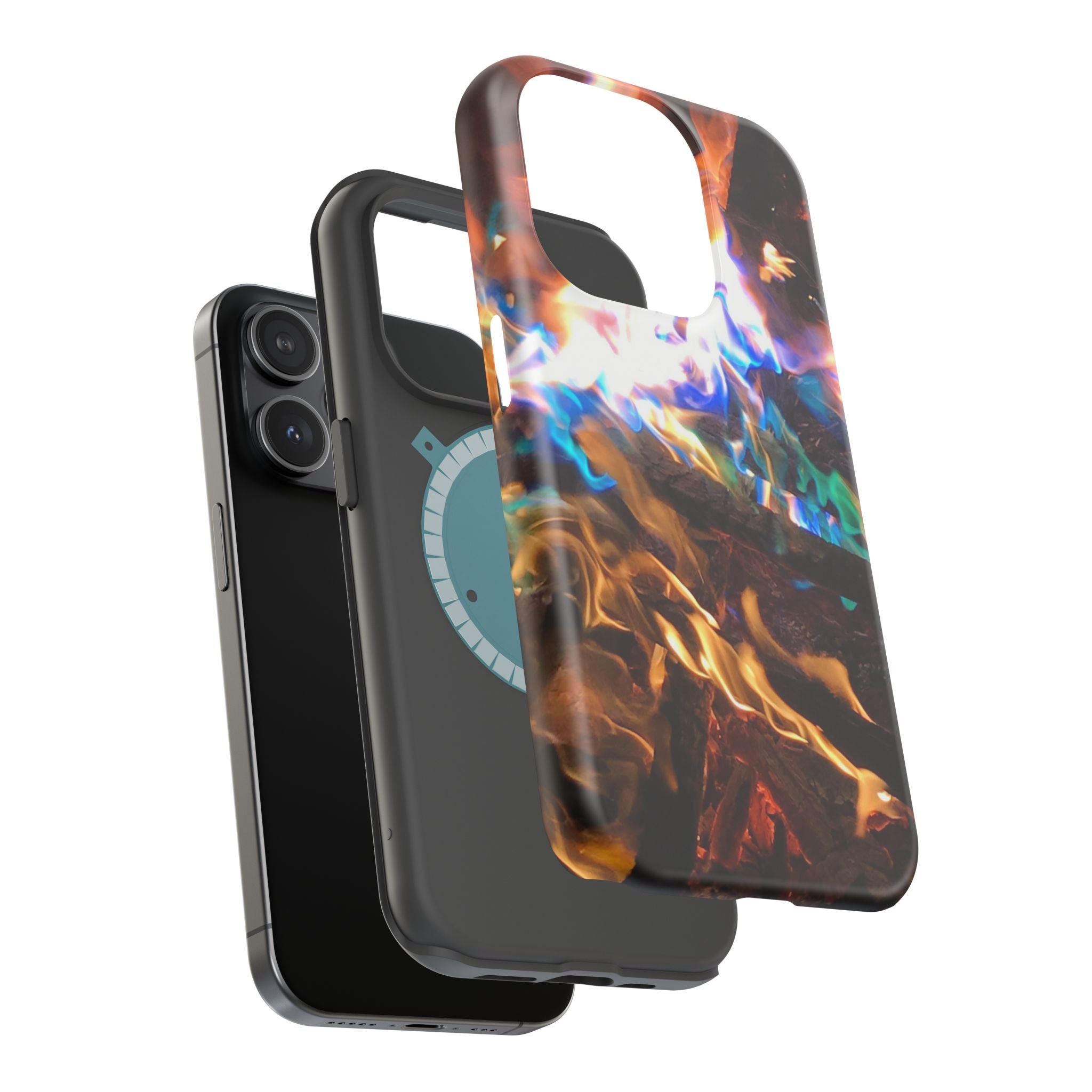 Aurora Flame Phone Case - Magnetic Impact-Resistant iPhone Cover