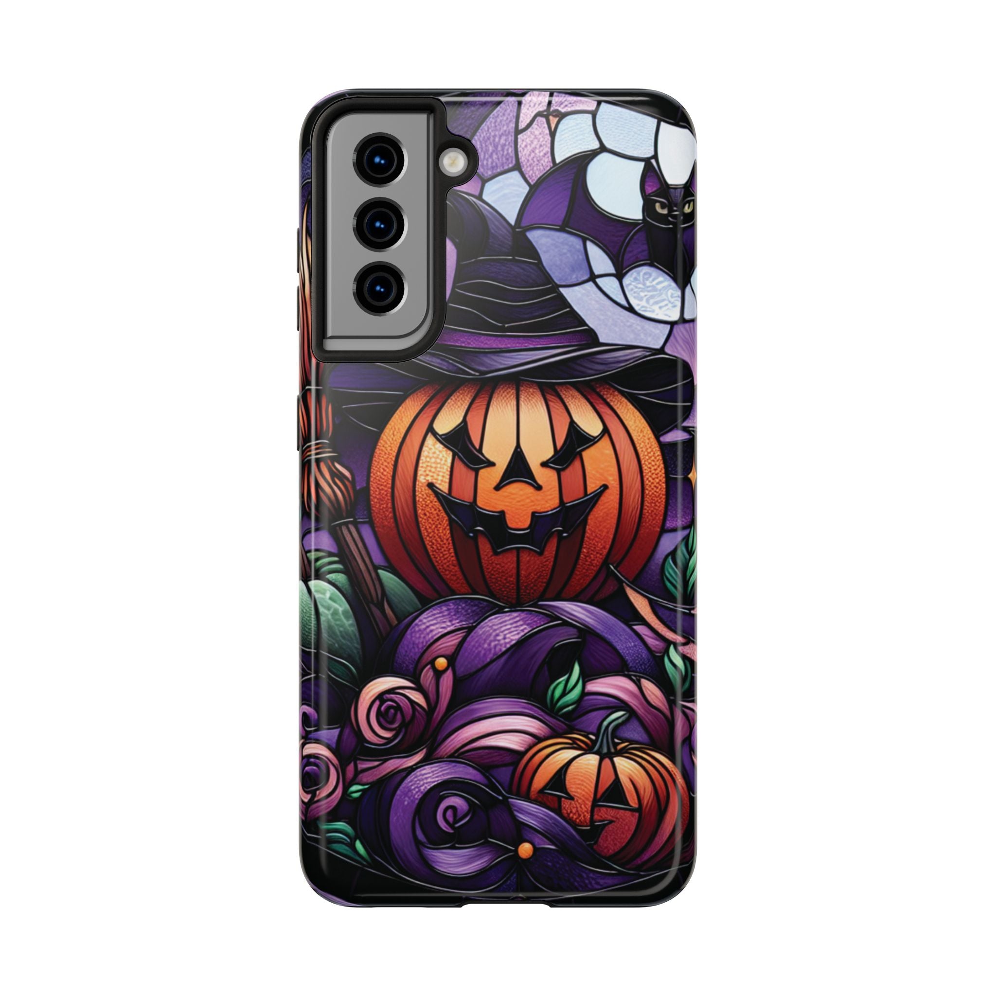 Halloween Jack-O'-Lantern Tough Phone Case — Spooky Pumpkin Witch Hat Design