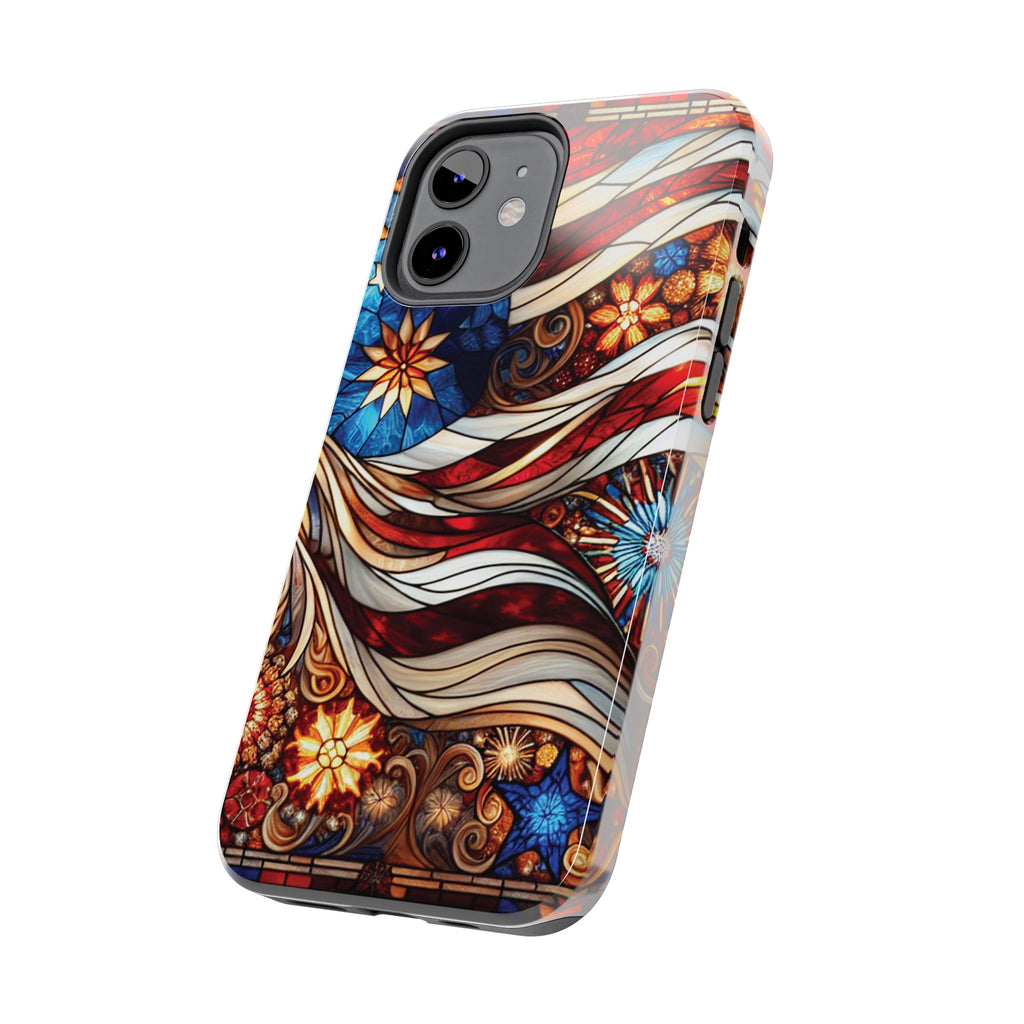 American by Nature Colorful Stained Glass Tough Phone Cases | Unique iPhone Covers, Protective Cases, Vibrant Designs, Gifts for Him/Her