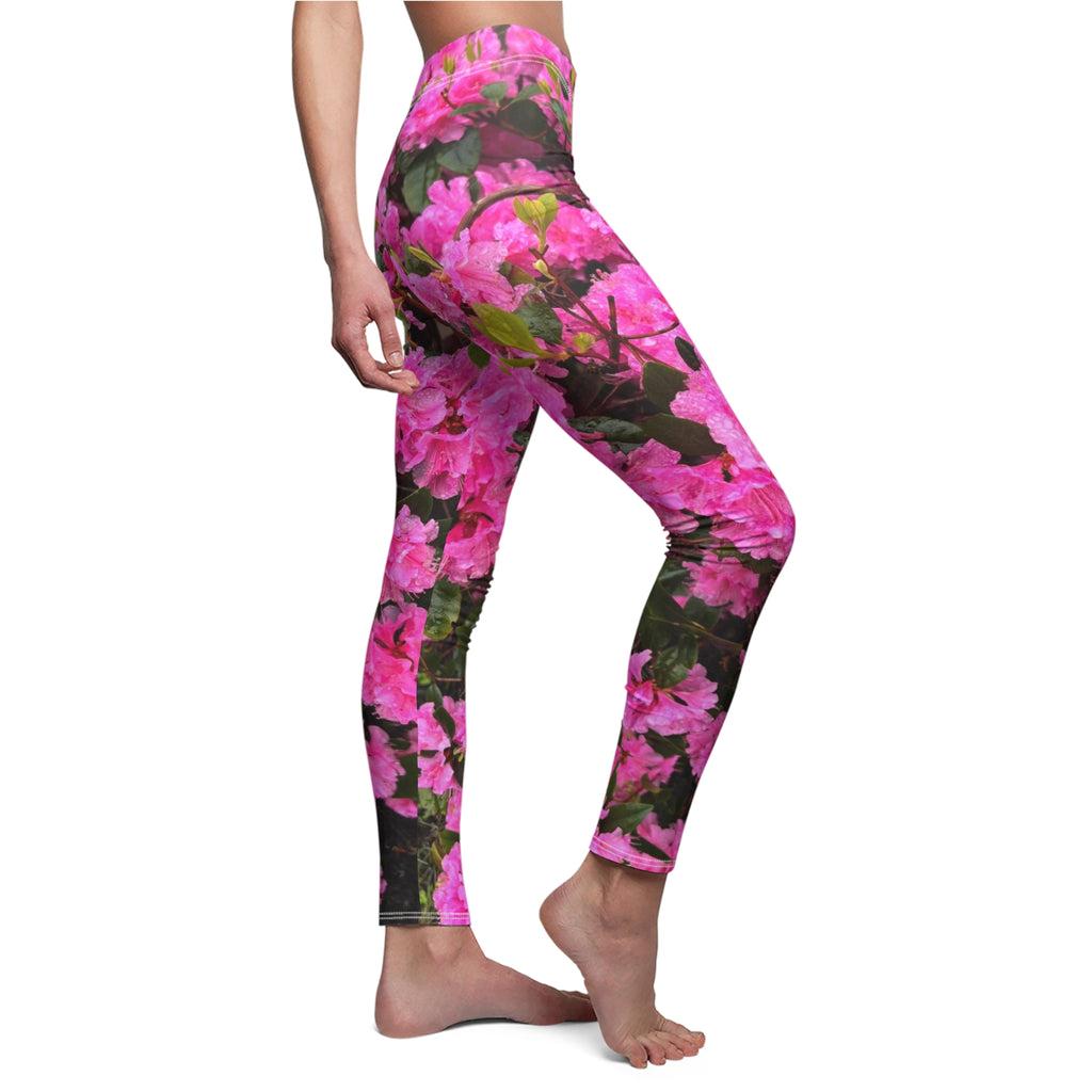 Floral Pink Azalea All-Over Print Leggings