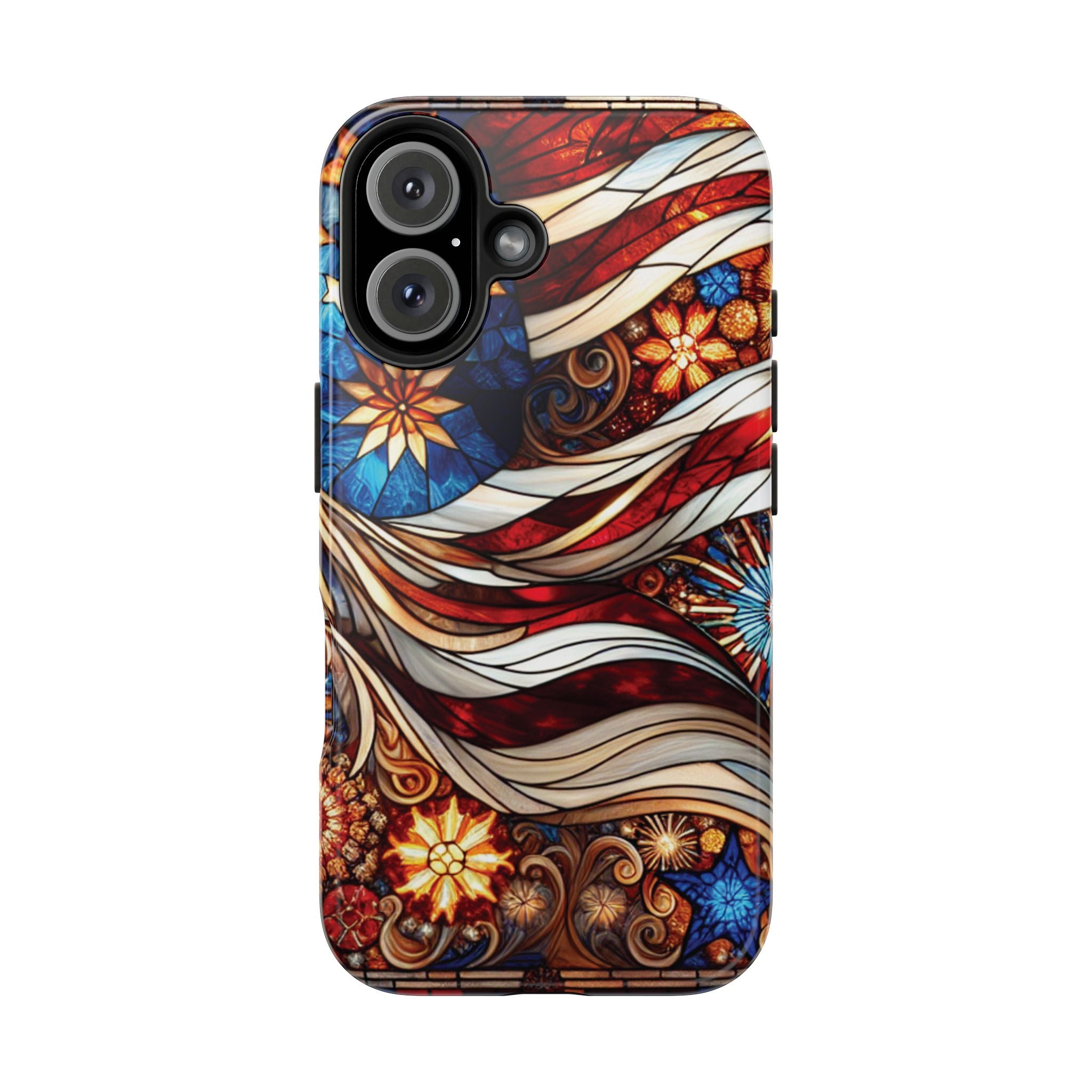 American by Nature Colorful Stained Glass Tough Phone Cases | Unique iPhone Covers, Protective Cases, Vibrant Designs, Gifts for Him/Her