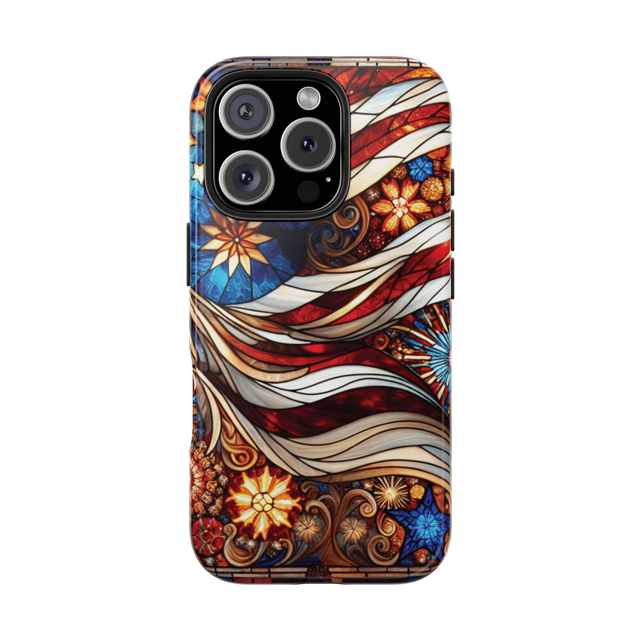 American by Nature Colorful Stained Glass Tough Phone Cases | Unique iPhone Covers, Protective Cases, Vibrant Designs, Gifts for Him/Her