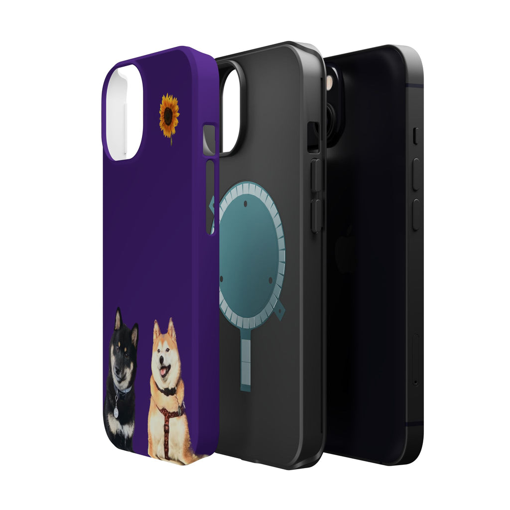 Shiba pair purple sunflower MagSafe Tough Cases
