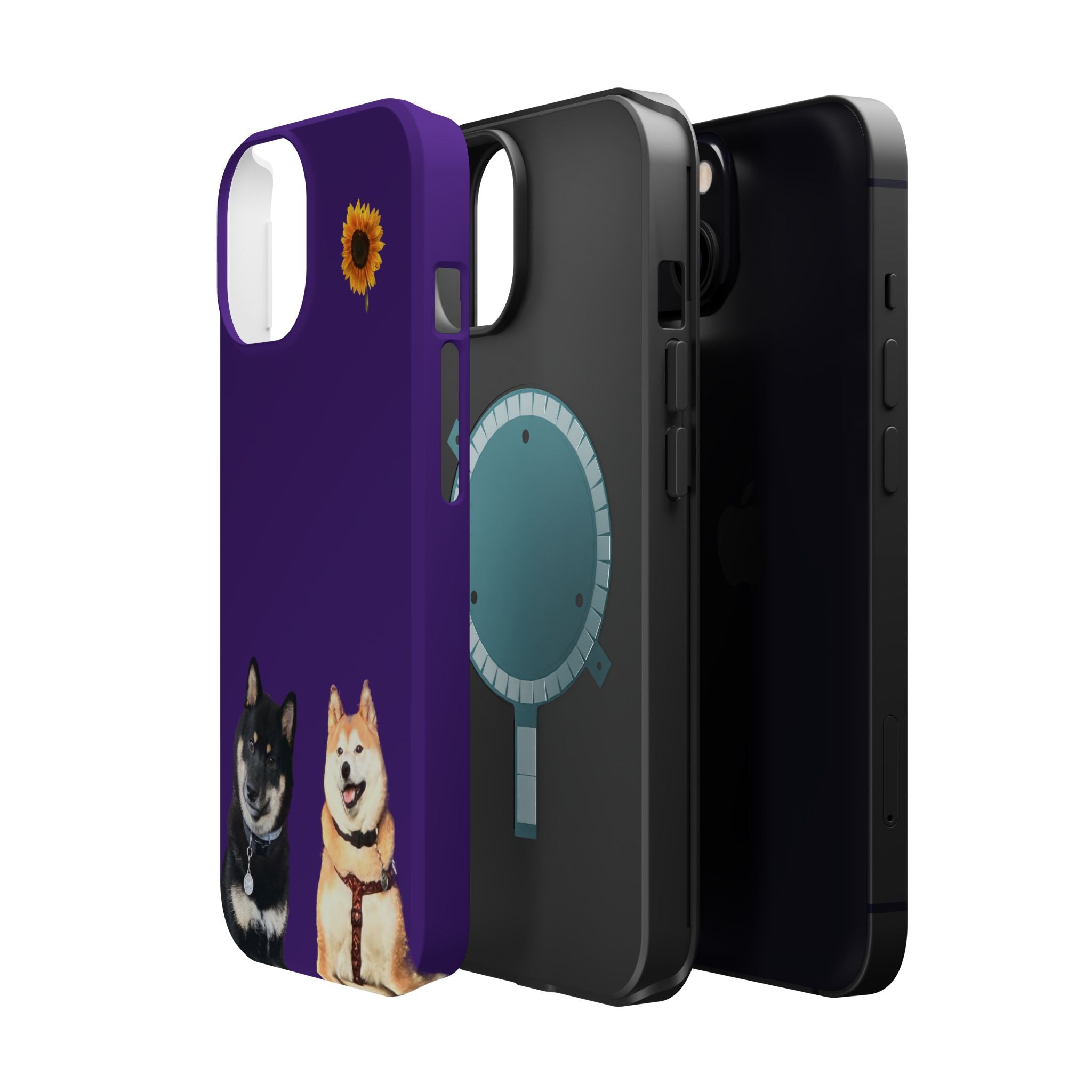 Shiba pair purple sunflower MagSafe Tough Cases