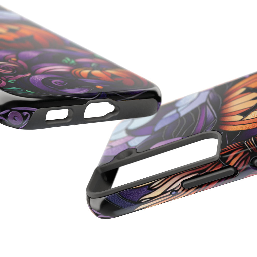 Halloween Jack-O'-Lantern Tough Phone Case — Spooky Pumpkin Witch Hat Design