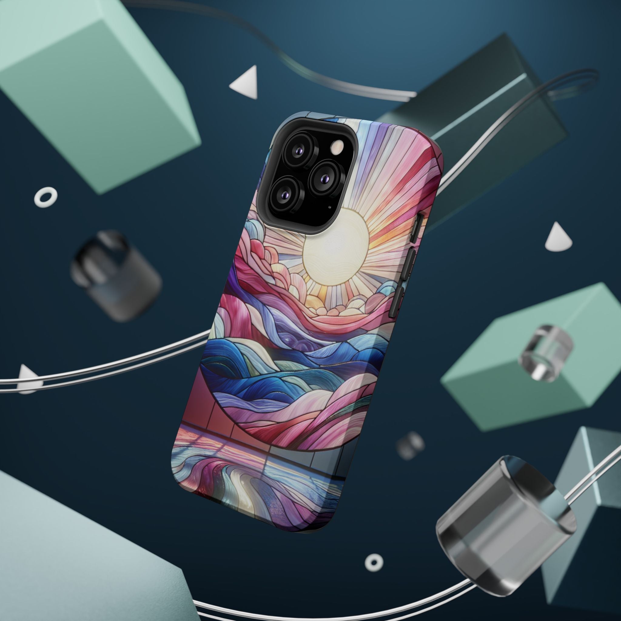 Magnet Tough Cases - Sunrise Stained Glass Design