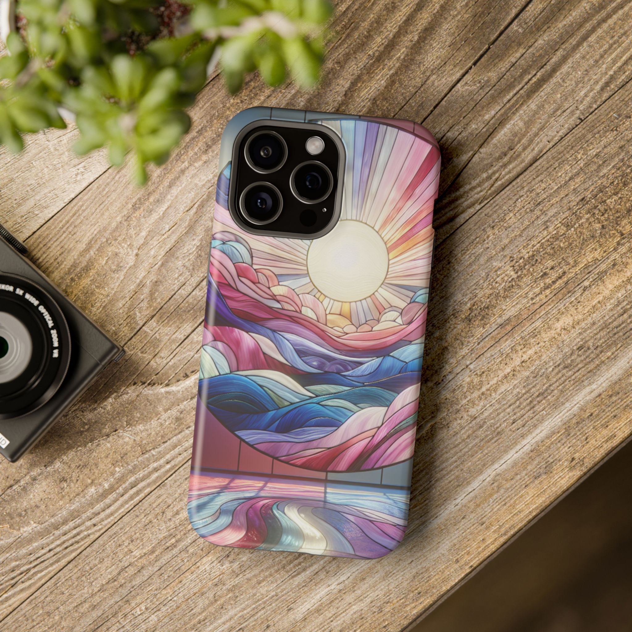 Magnet Tough Cases - Sunrise Stained Glass Design