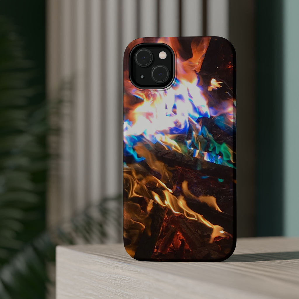 Aurora Flame Phone Case - Magnetic Impact-Resistant iPhone Cover