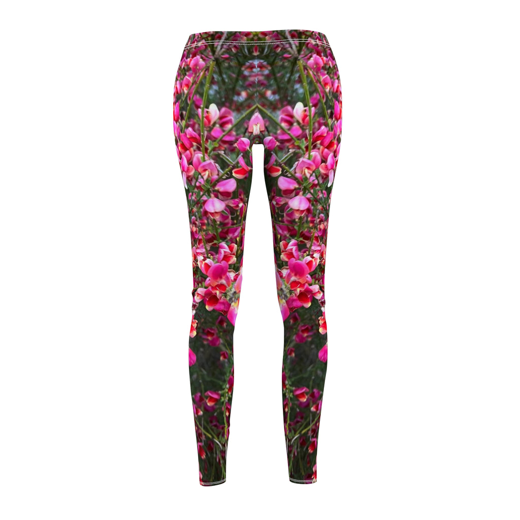 Floral Pink Blossom Leggings — Women's All-Over Print Casual Leggings