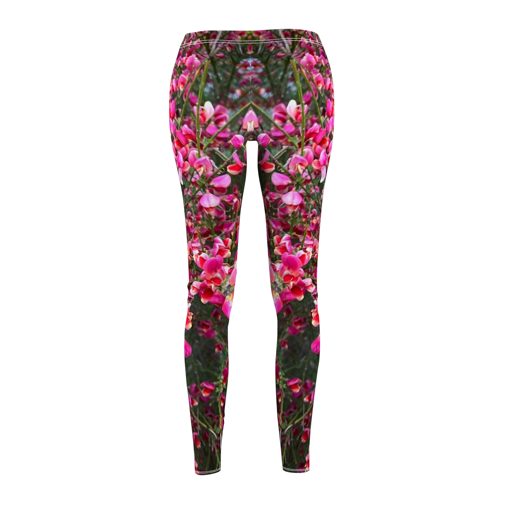 Floral Pink Blossom Leggings — Women's All-Over Print Casual Leggings