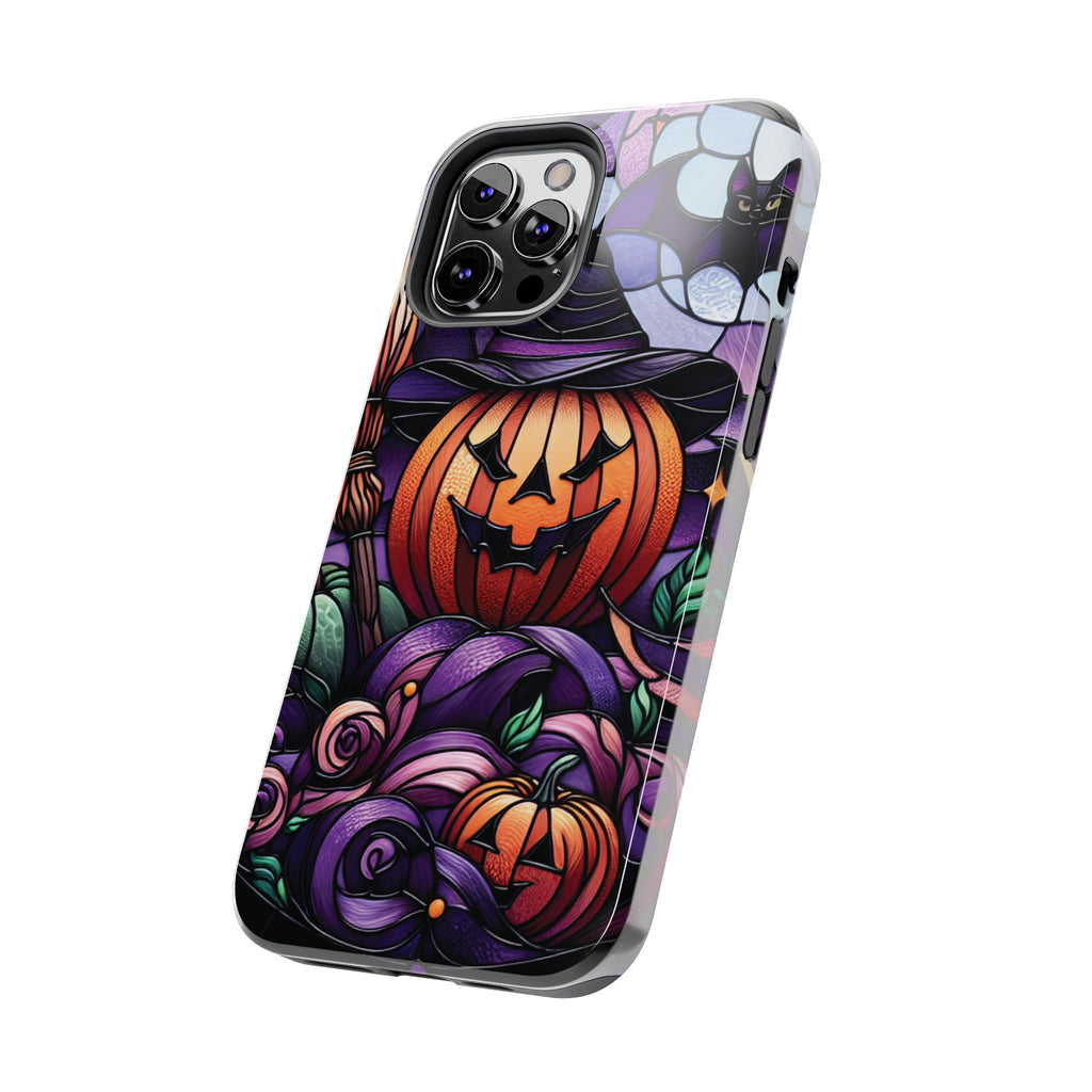 Halloween Jack-O'-Lantern Tough Phone Case — Spooky Pumpkin Witch Hat Design