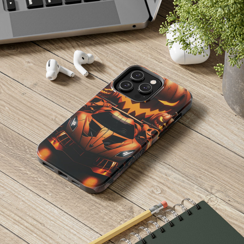 Halloween Supercar Tough Phone Case — Pumpkin Jack-O'-Lantern Design