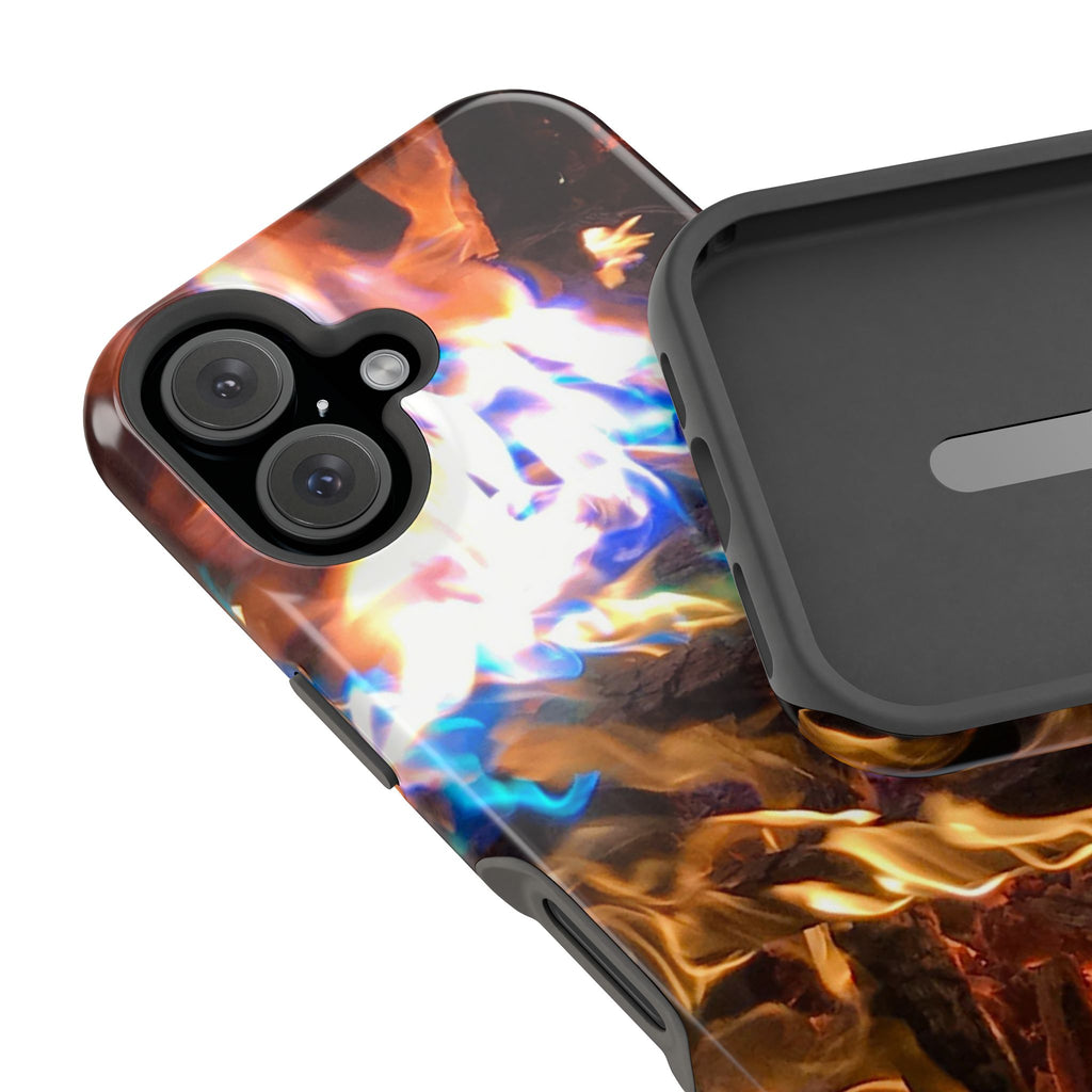 Aurora Flame Phone Case - Magnetic Impact-Resistant iPhone Cover