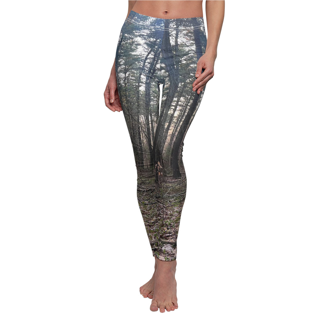 Forest Photo Print Leggings — Women’s Nature Scenic All-Over Print