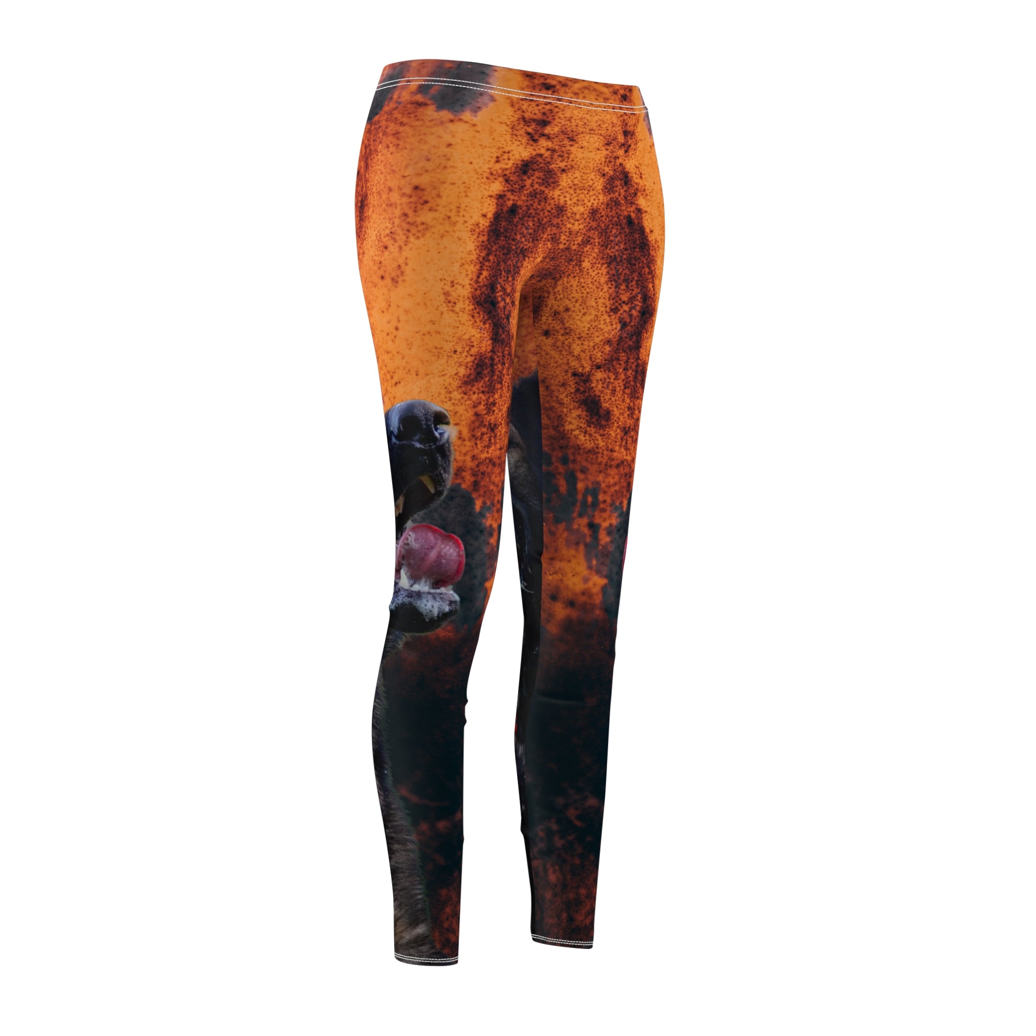 German Shepherd Face All-Over Print Leggings — Women’s Casual Animal-Lover Activewear