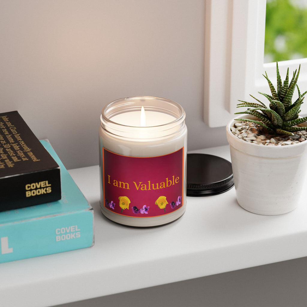 Daily Affirmations  - I am Valuable -Scented Soy Candle, 9oz