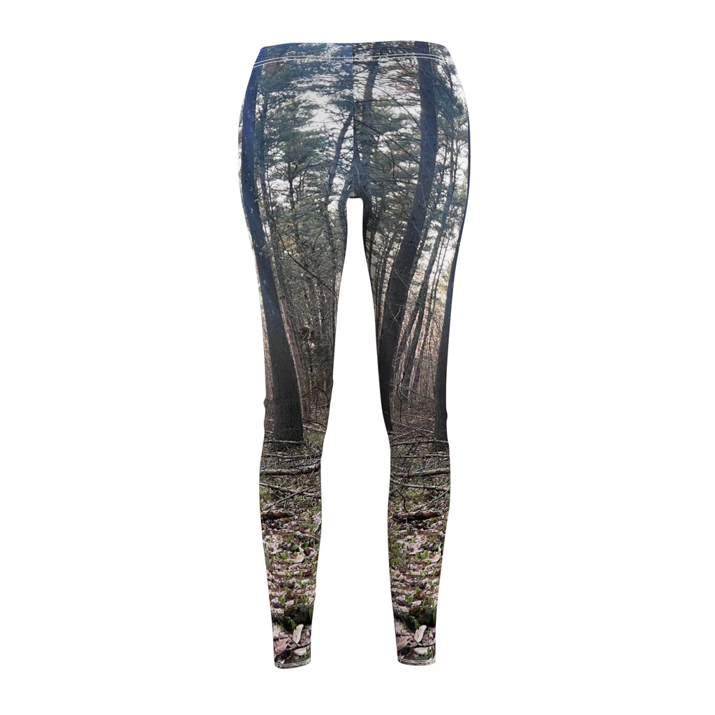 Forest Photo Print Leggings — Women’s Nature Scenic All-Over Print