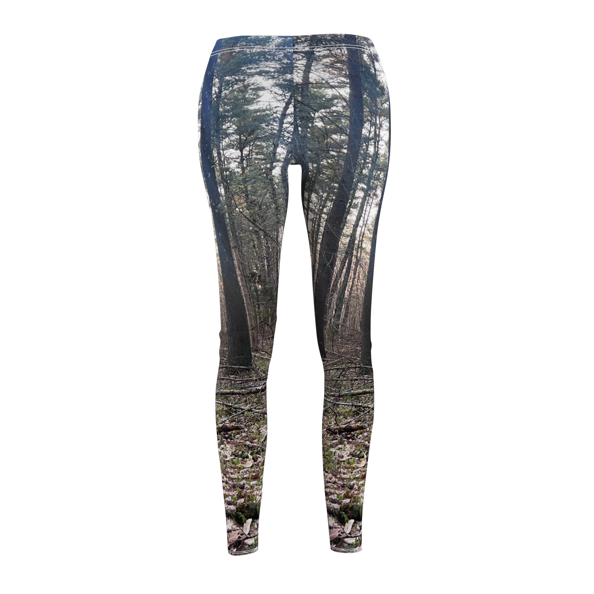 Forest Photo Print Leggings — Women’s Nature Scenic All-Over Print