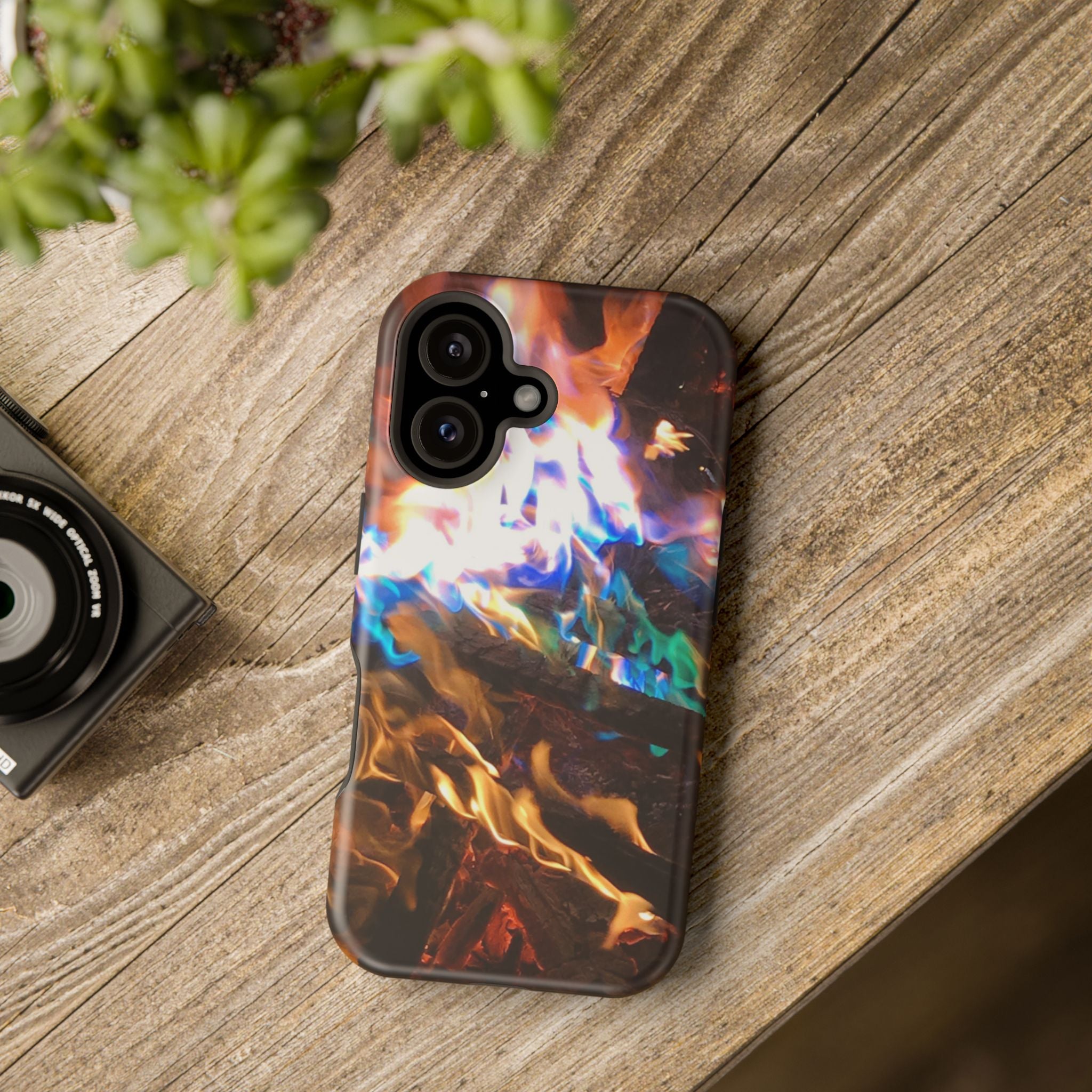 Aurora Flame Phone Case - Magnetic Impact-Resistant iPhone Cover