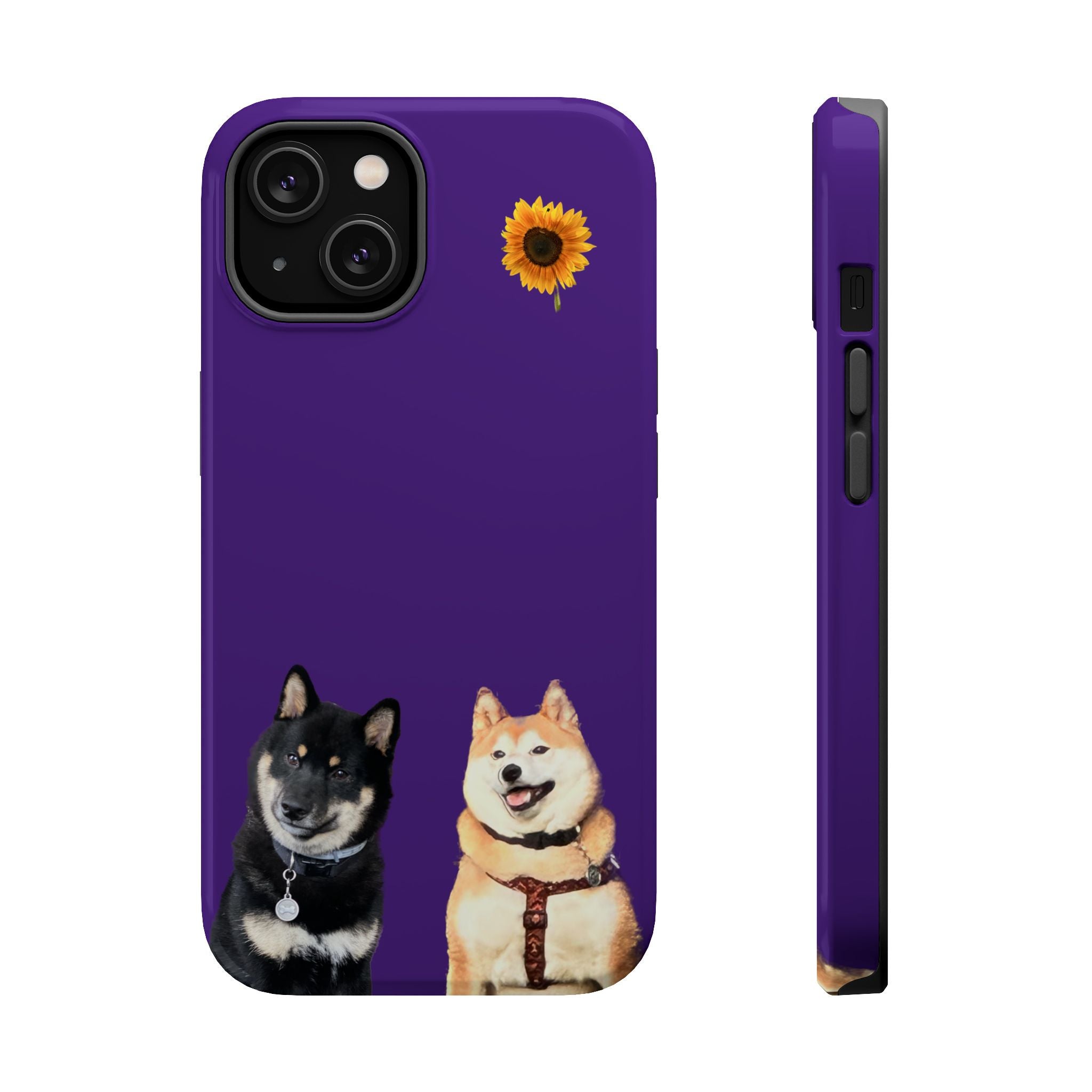 Shiba pair purple sunflower MagSafe Tough Cases