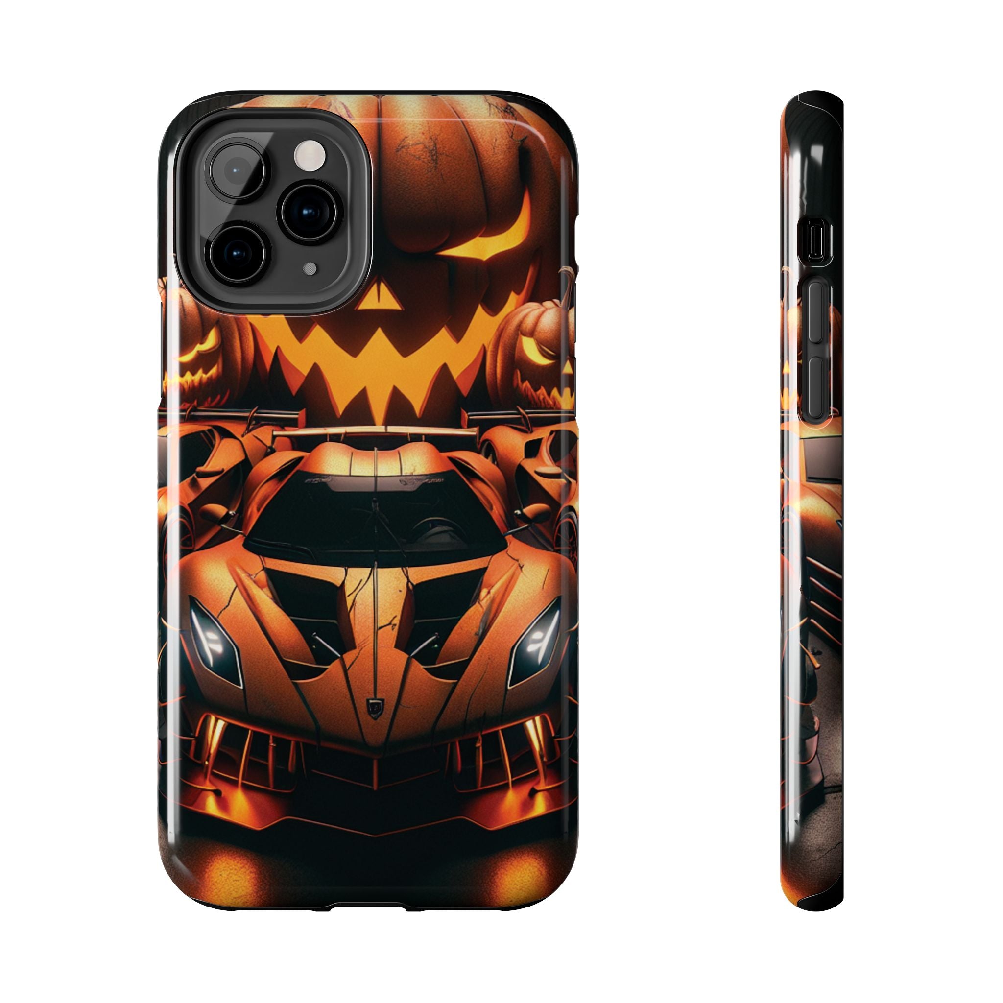 Halloween Supercar Tough Phone Case — Pumpkin Jack-O'-Lantern Design