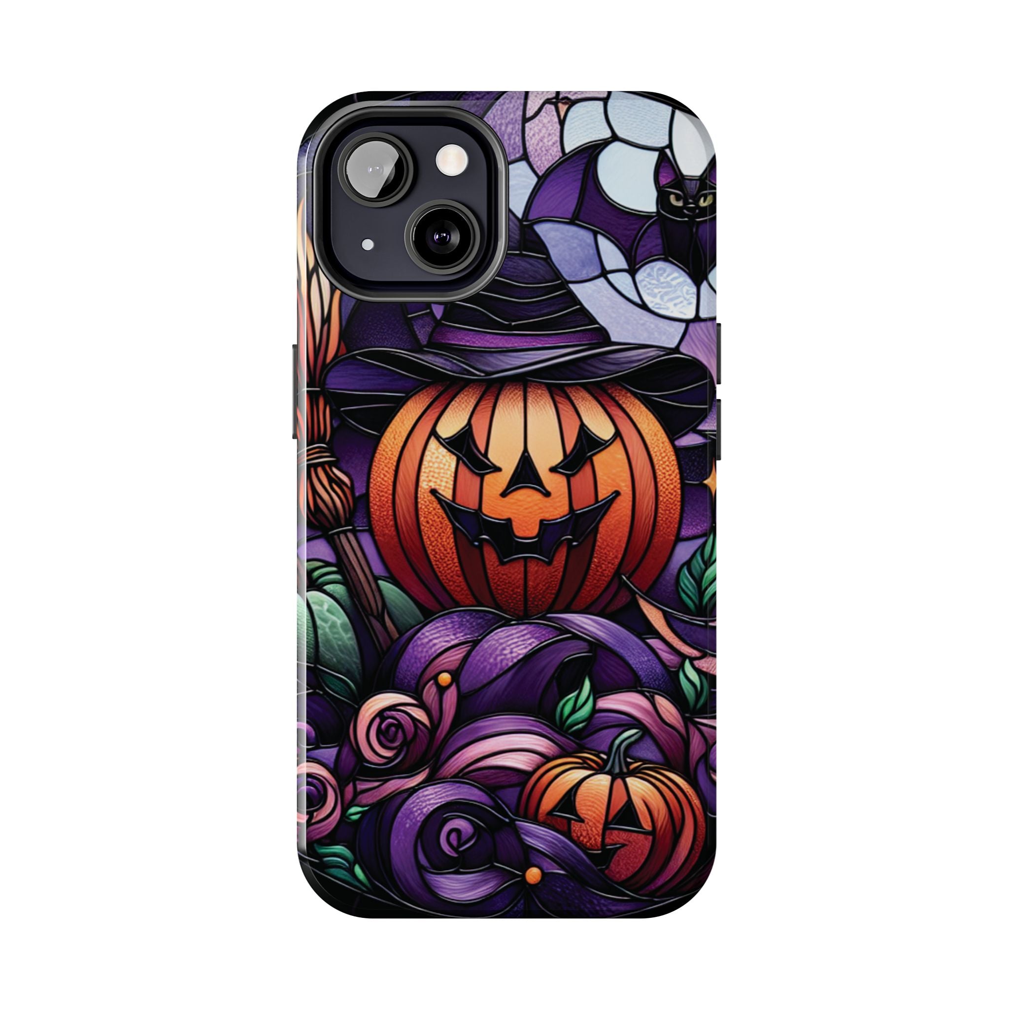 Halloween Jack-O'-Lantern Tough Phone Case — Spooky Pumpkin Witch Hat Design