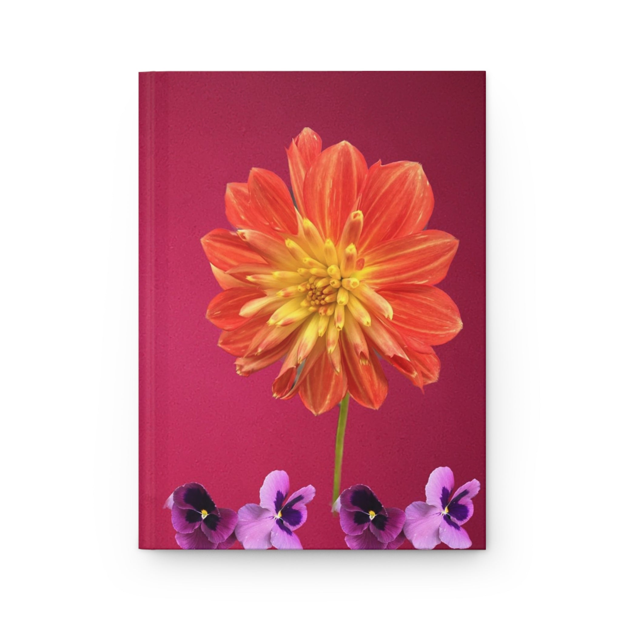 Hardcover Journal Matte - Dahlia Floral Design