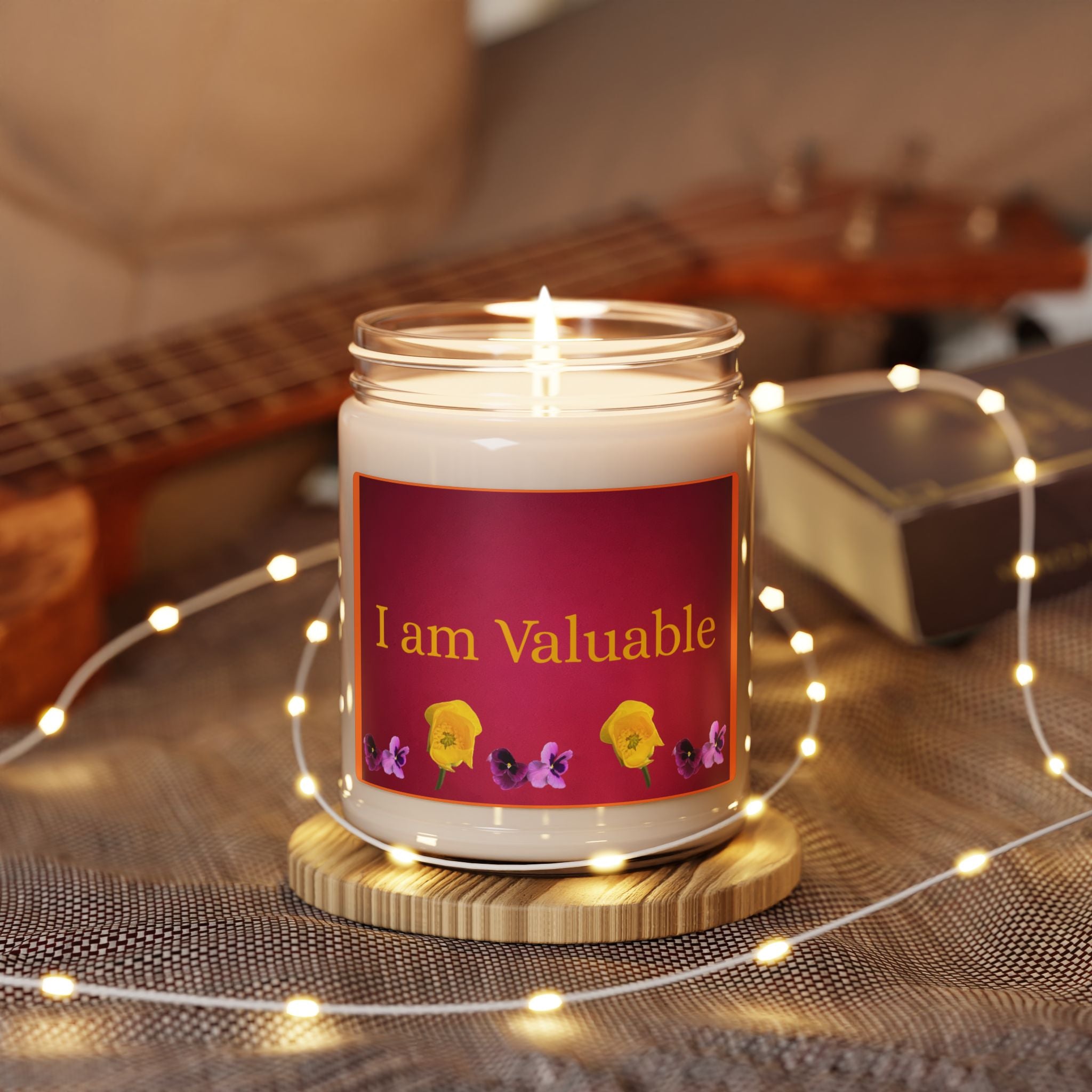Daily Affirmations  - I am Valuable -Scented Soy Candle, 9oz