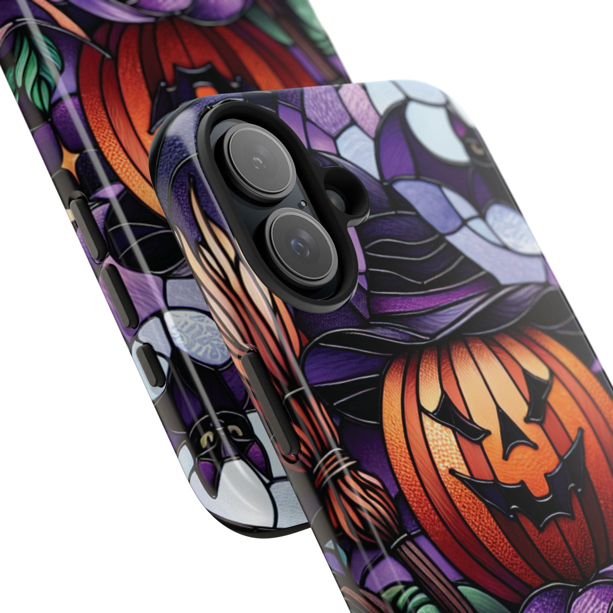 Halloween Jack-O'-Lantern Tough Phone Case — Spooky Pumpkin Witch Hat Design