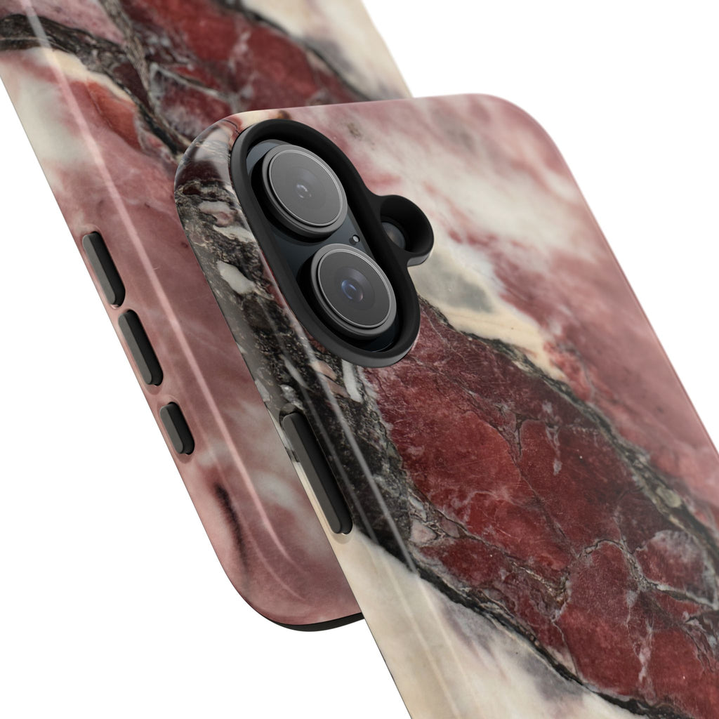 Red Marble Tough Phone Case — Protective Designer Phone Cover